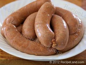 Fresh made chorizo sausages
