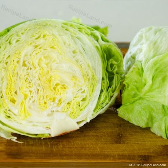 iceberg lettuce cut in half