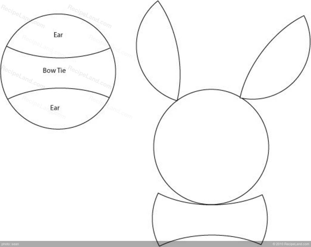 Printable Easter Bunny Cake Pattern