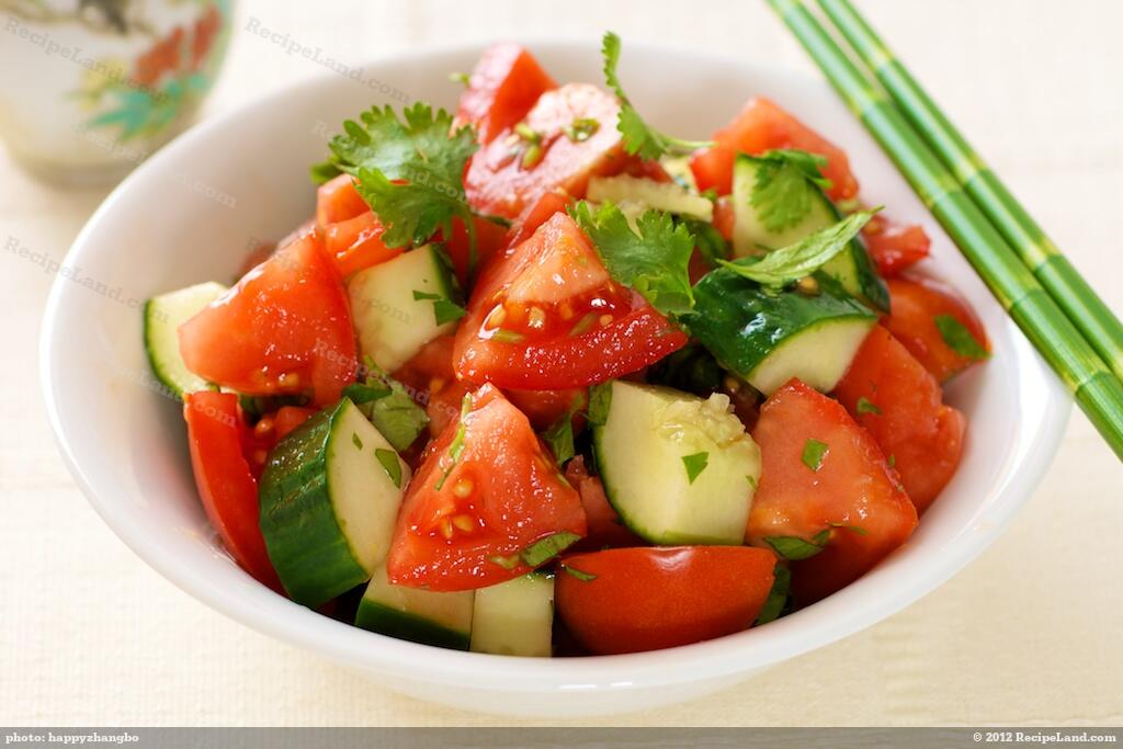 Cucumber Tomato Salad with SoySesame Dressing Recipe