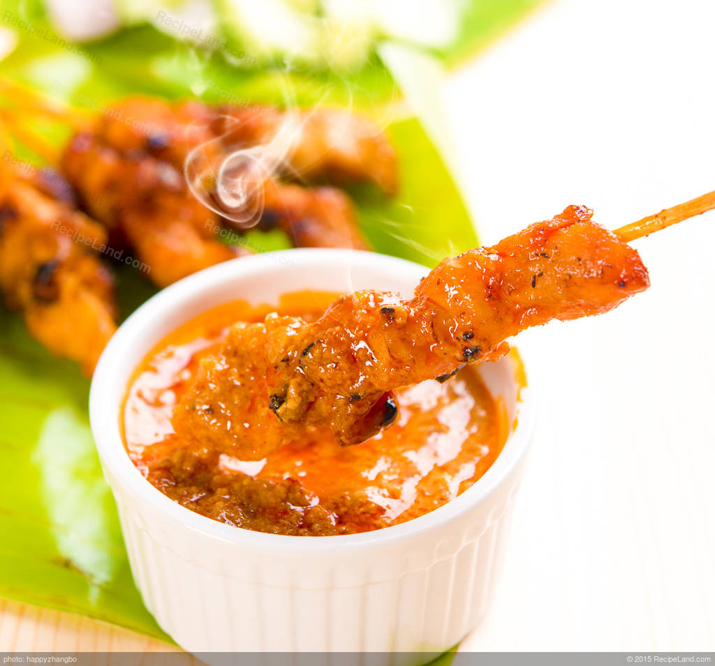 Thai Chicken Satay with Spicy Peanut Sauce Recipe