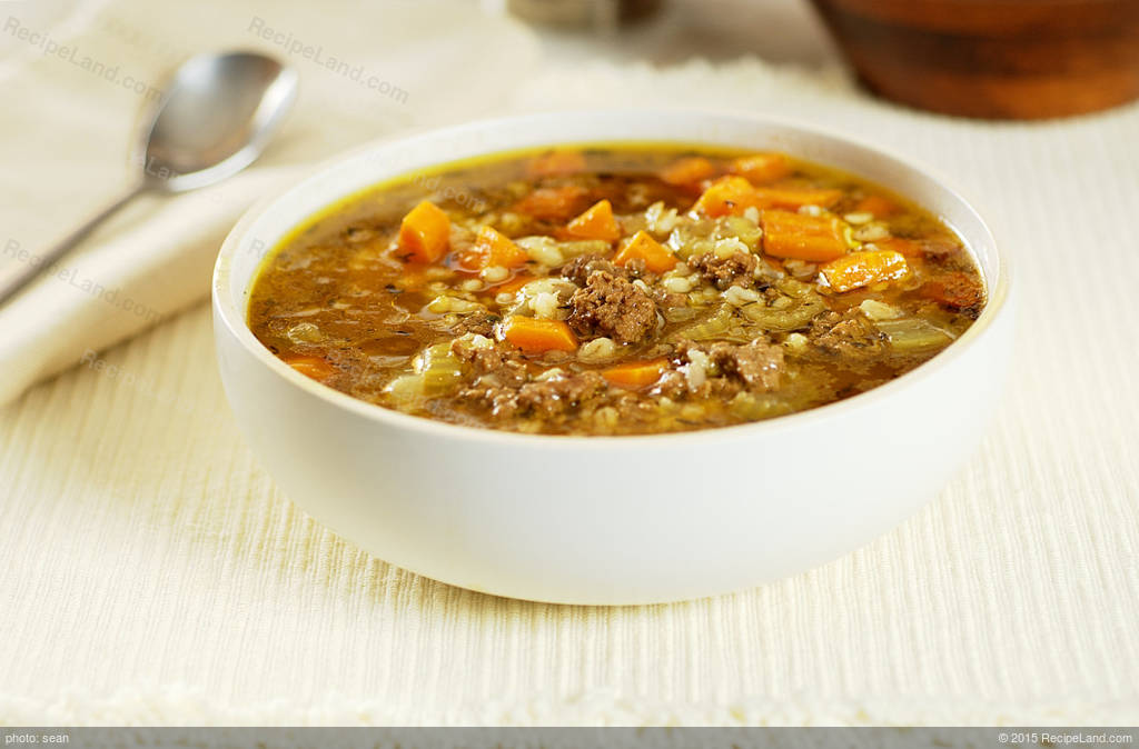 Ground Beef Barley Soup Recipe