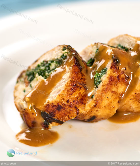 Spinach Ricotta Stuffed Chicken Breasts With Lemon White Wine Sauce Recipe