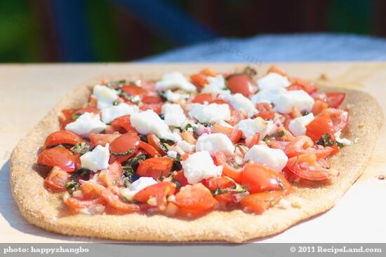 Bruschetta Pizza With Garlic Olive Oil Recipe