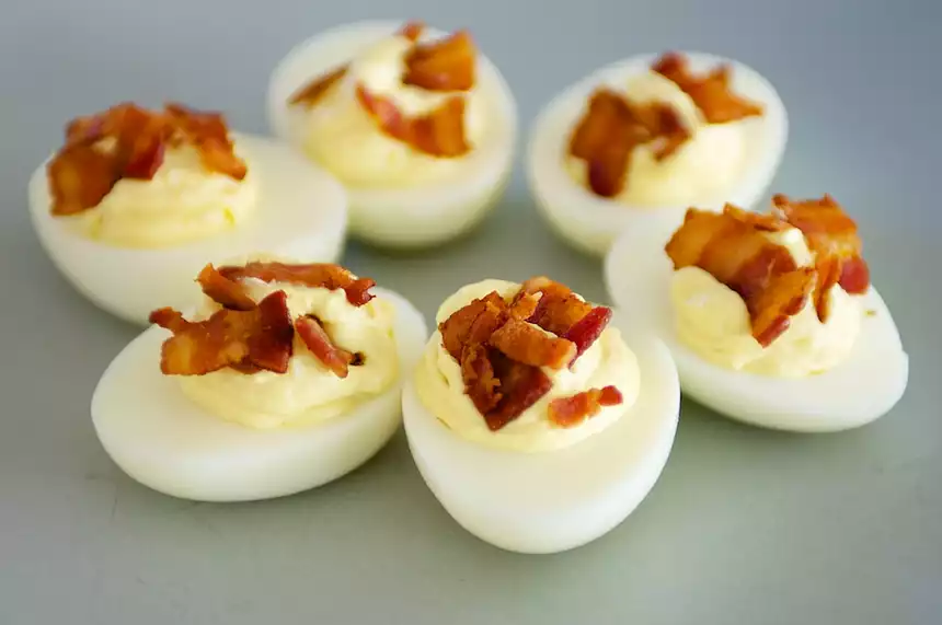 Bacon and Cheese Deviled Eggs