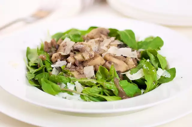 Arugula Warm Mushroom Salad