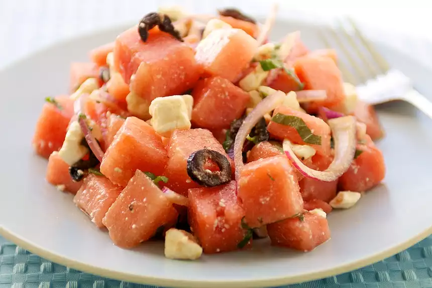 Watermelon, Feta and Mint Salad