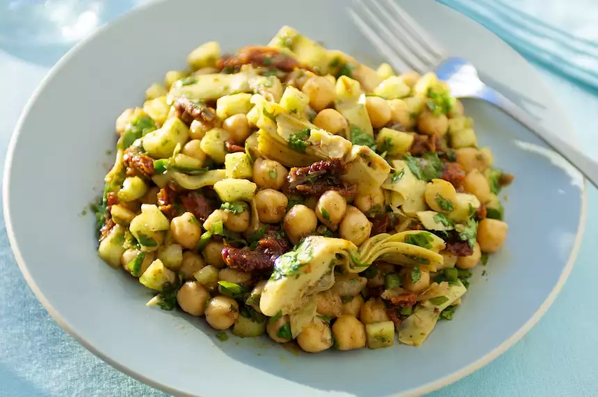 Chickpea Salad with Parsley, Lemon and Sun-dried Tomatoes