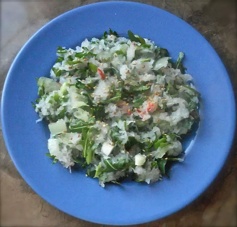 Long White Radish and Arugula Salad