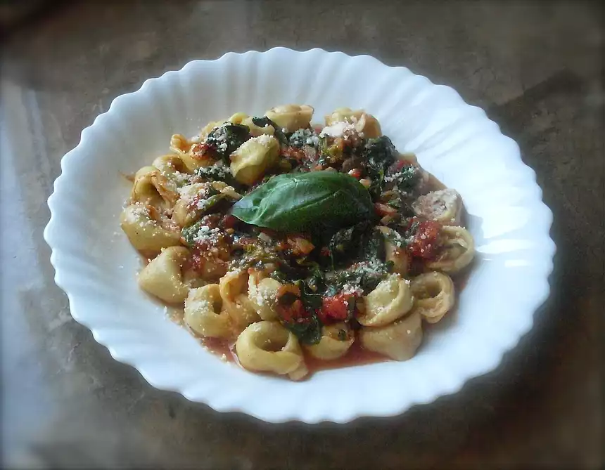 Tortellini & Spinach Stew