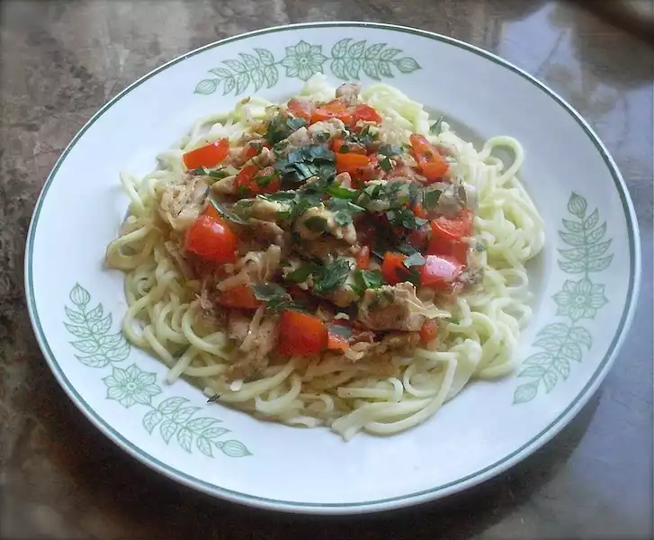 Chicken and Pasta in Ginger Sauce