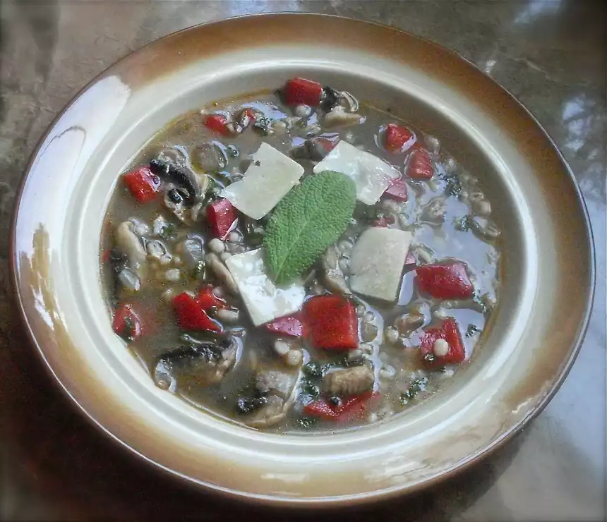 Sage Barley Mushroom Soup