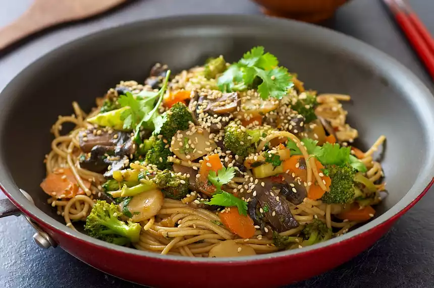 Sesame Broccoli Stir-Fry with Noodles Recipe