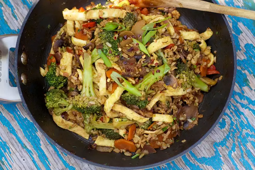 Fried Rice with Broccoli and Egg