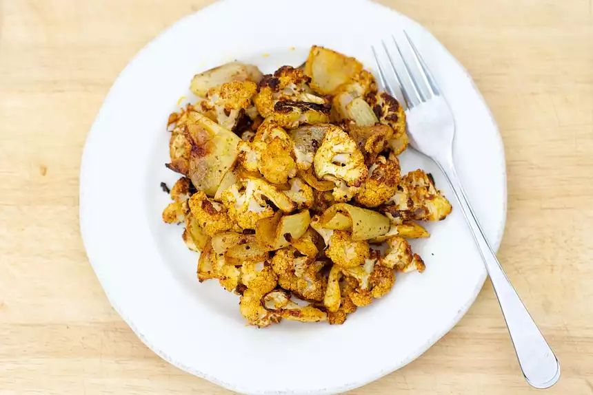 Roasted Curried Cauliflower