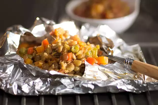 Sweet Potato, Lentil and Green Bean Packets