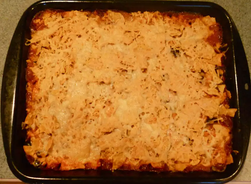 Saucy Mexican Chicken and Black Bean Casserole