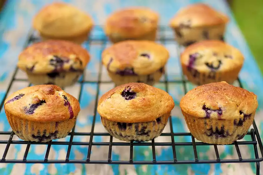 Moist Blueberry Coffee Cake Muffins