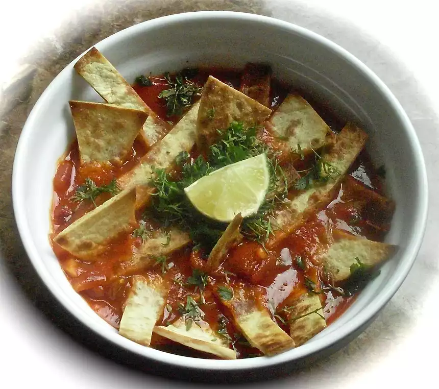 Sopa De Lima (Tomato, Lime, and Tortilla Soup)