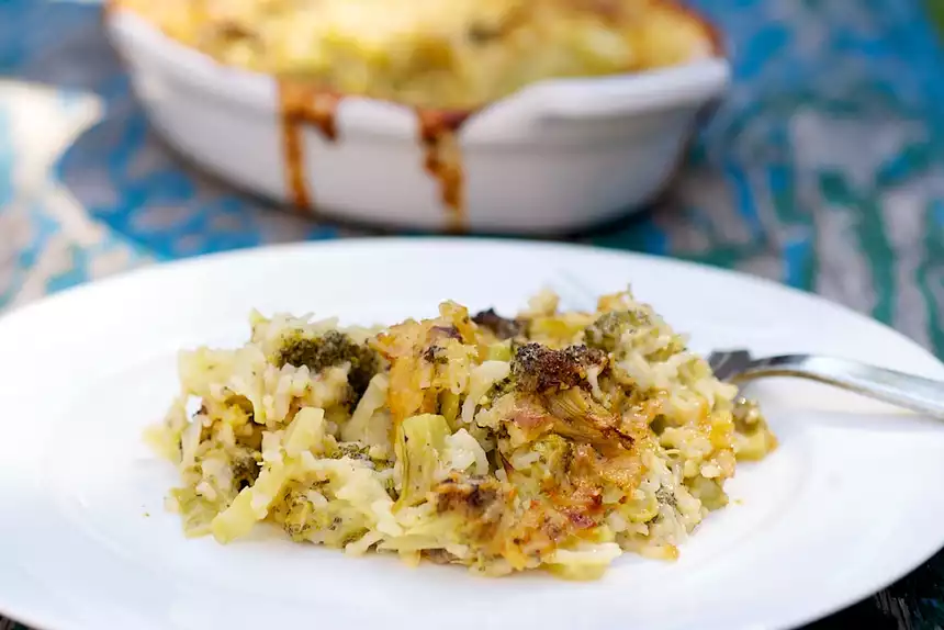 Improved Broccoli, Cheese and Rice Casserole For Two