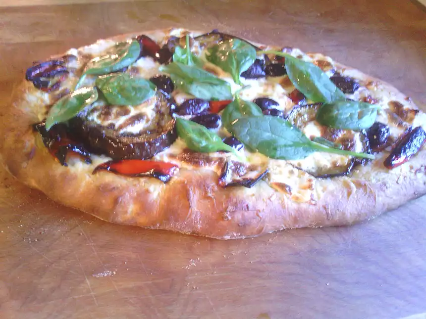 Grilled Eggplant Pizza