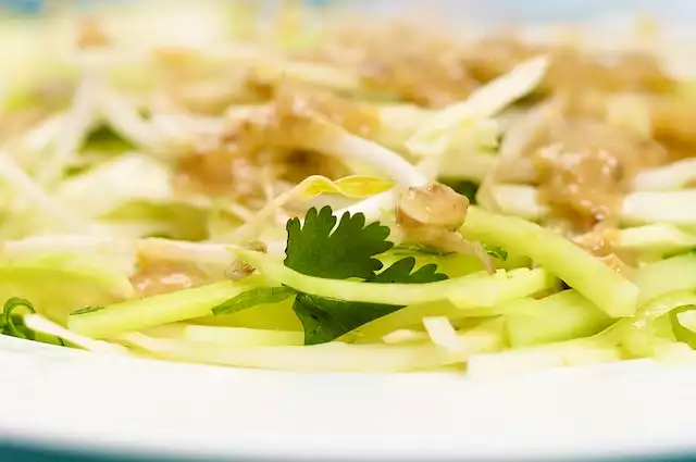 Cabbage Cucumber Salad with Tamarind Dressing