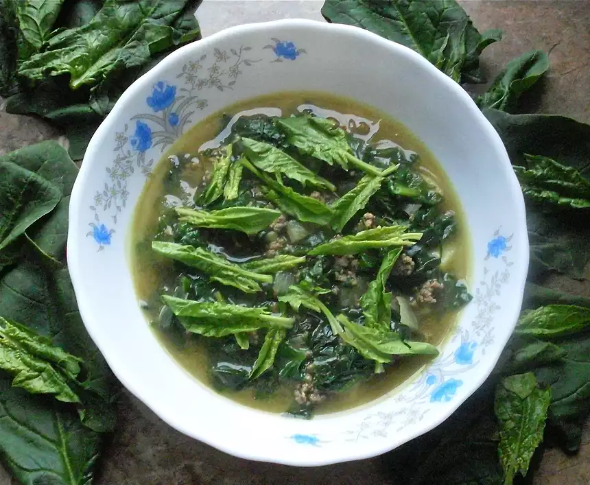 Rich Spinach Soup - Korean Ginchang Sigumchi Kuk
