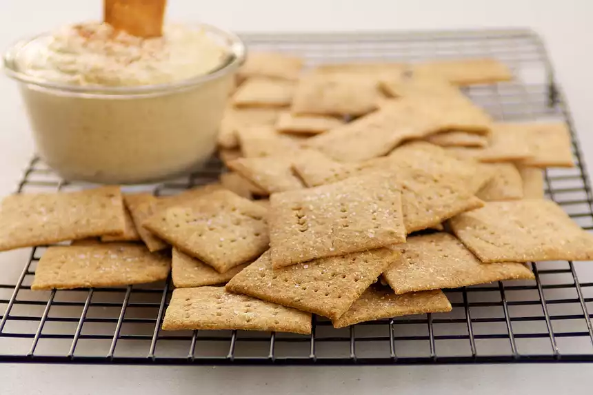 Whole Wheat Parmesan and Olive Oil Crackers