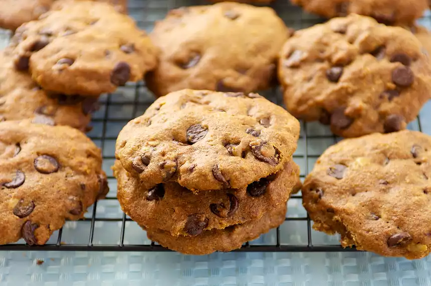 Applesauce Whole Wheat Chocolate Chip Coffee Cookies