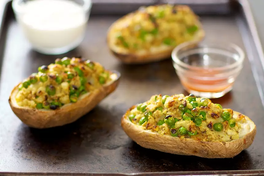 Indian Twice Baked Potatoes Recipe