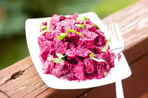 Roasted Beets With Toasted Garlic and Walnut Sauce