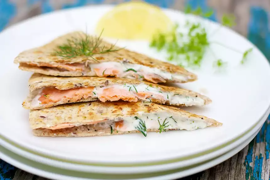 Smoked Salmon Quesadillas