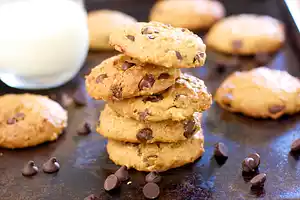 Applesauce, Peanut Butter and Chocolate Chip Cookies