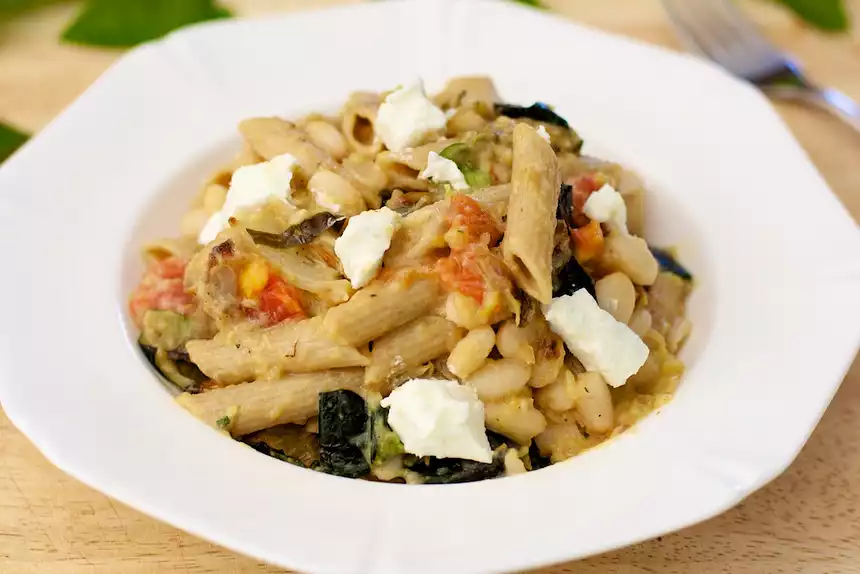 Fennel, Zucchini and White Bean Pasta