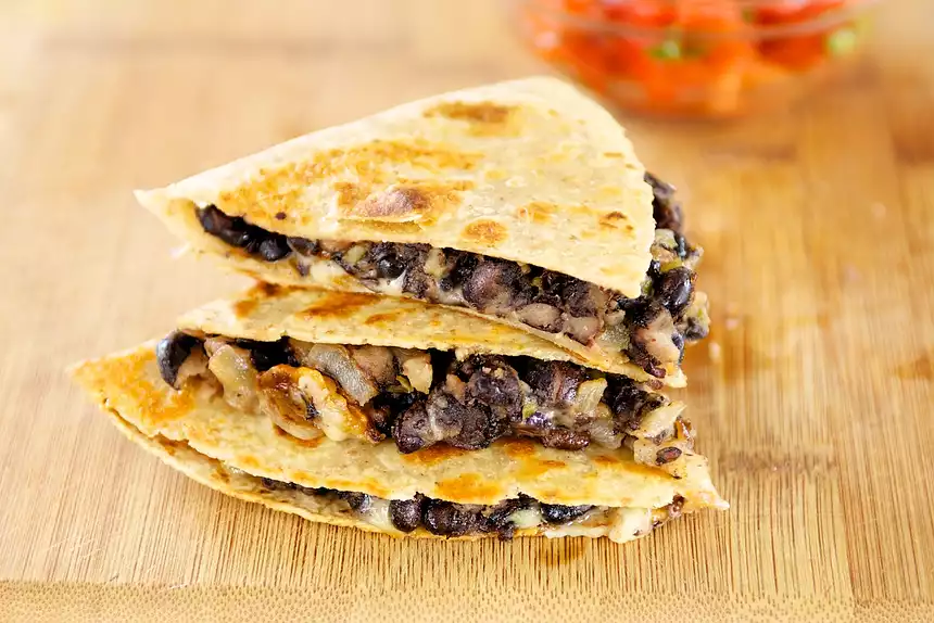 Cheesy Black Bean Quesadillas