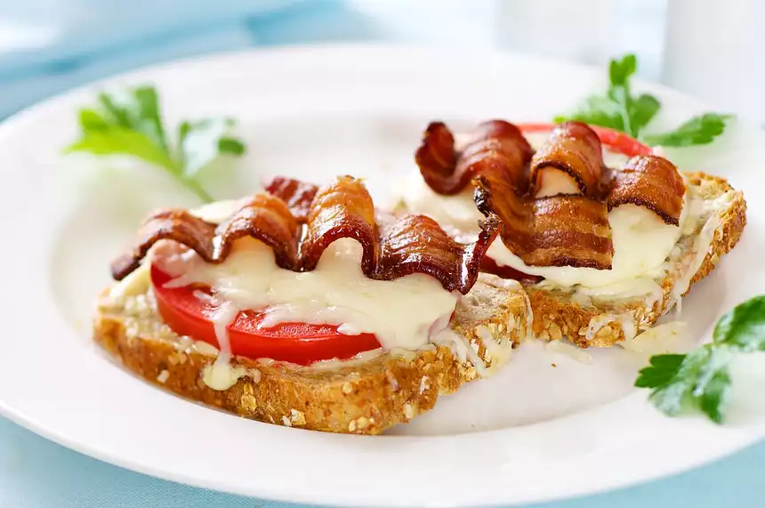 Bacon, Cheese, and Tomato Sandwiches