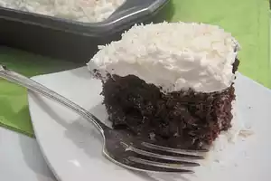 Coconut-Chocolate Poke Cake