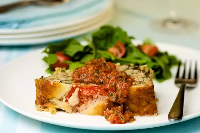 Veggie Meatloaf with Checca Sauce