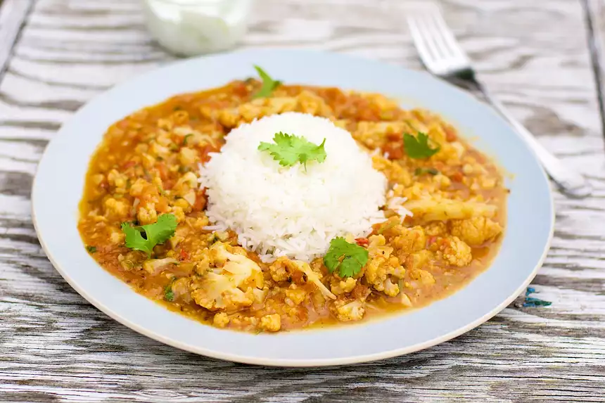 Cauliflower and Red Lentil Curry