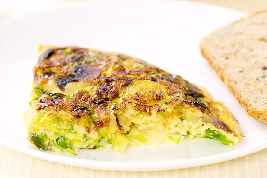 Brussels Sprouts and Mushroom Frittata