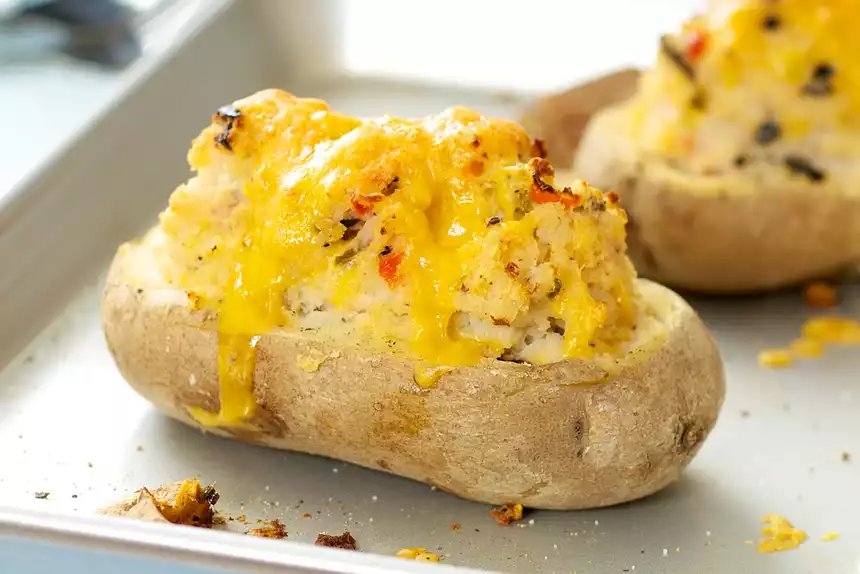 Twice-Baked Potatoes with Cheese and Chilies