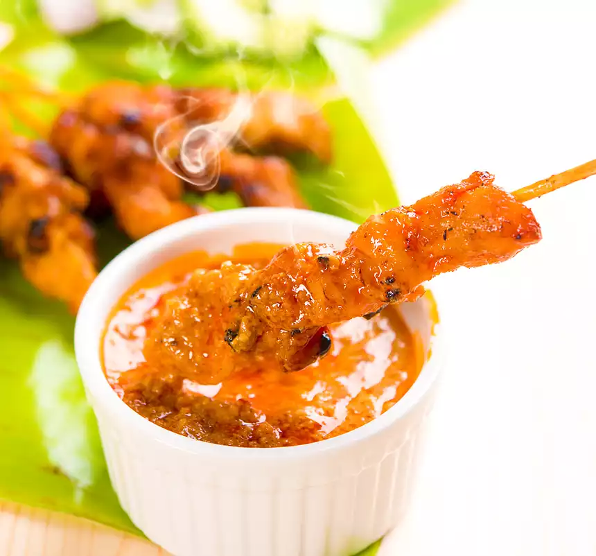 Thai Chicken Satay with Spicy Peanut Sauce