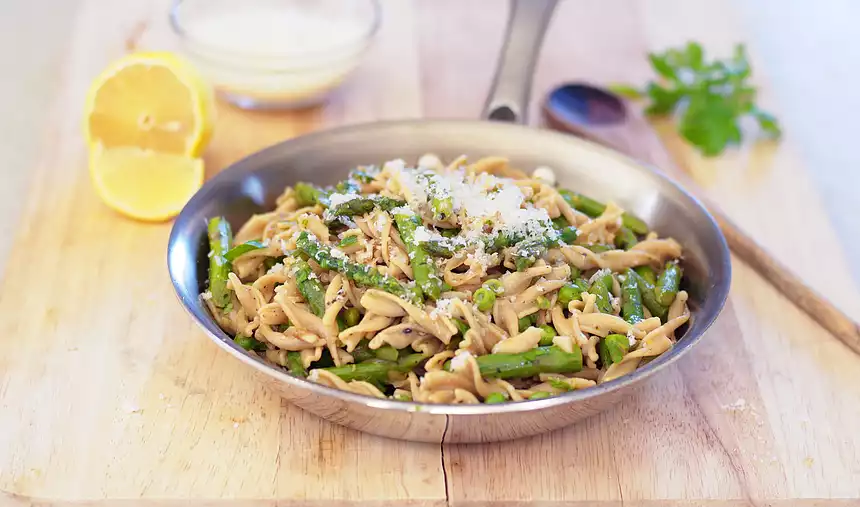 Pasta with Spring Asparagus and Peas