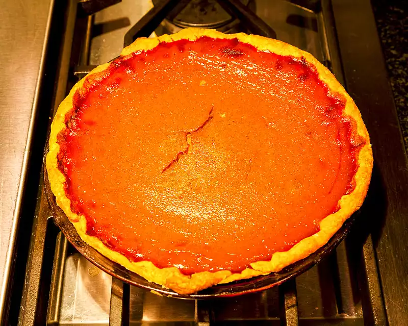 Robb's Low-Cholesterol Pumpkin Pie with Oil Pastry