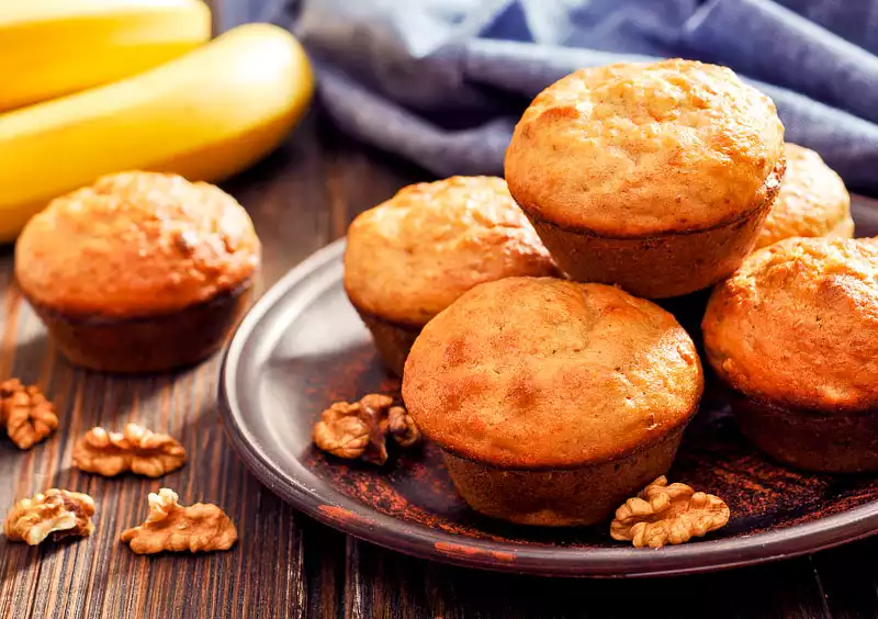 Low Fat Banana Nut Muffins