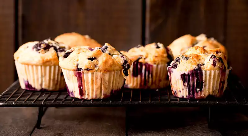 Sugarless Blueberry Muffins