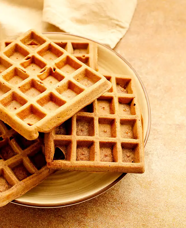 Soy Milk Whole Wheat Sourdough Waffles