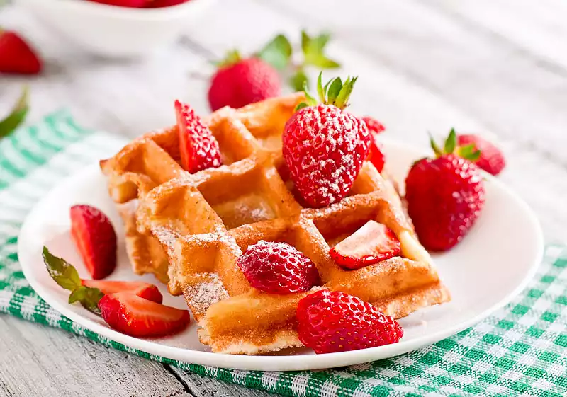 Sourdough Orange Waffles