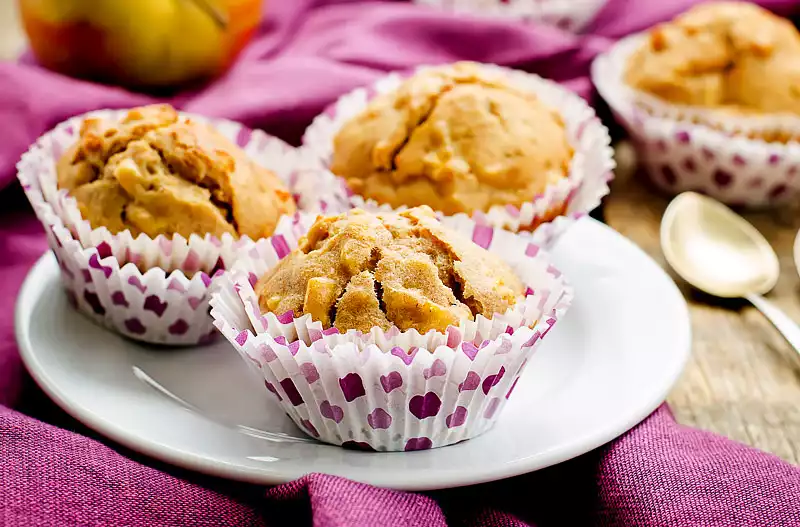 Maple Syrup Apple Bran Muffins