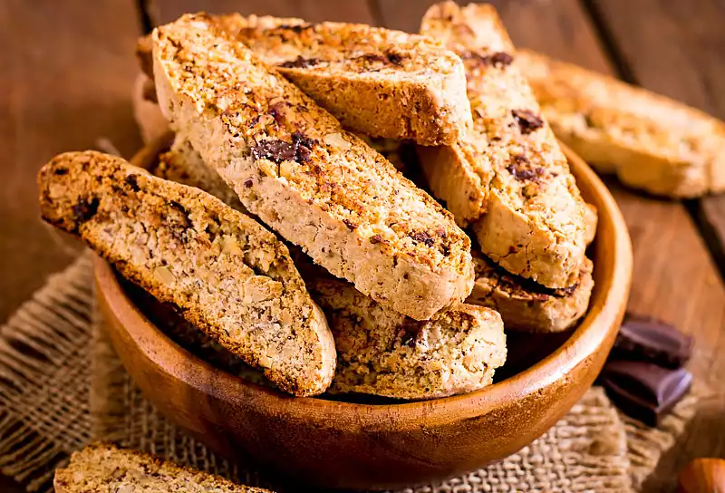 Chocolate Chip and Almond Biscotti